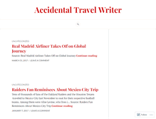 Tablet Screenshot of accidentaltravelwriter.com
